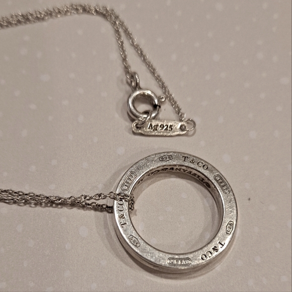 TIFFANY & CO. 1837 Circle Pedant Necklace Silver 925 - Picture 5 of 8